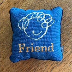 Blue and Cream Decorative Pillow